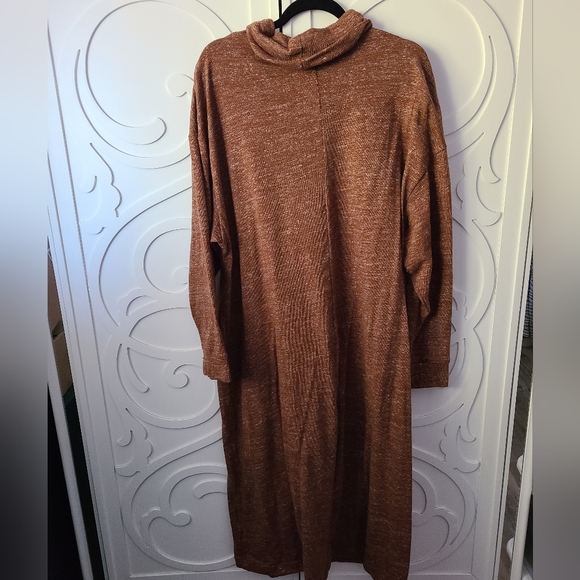 Long Sleeve Midi Turtleneck Shift Dress - XXL - Picture 6 of 13